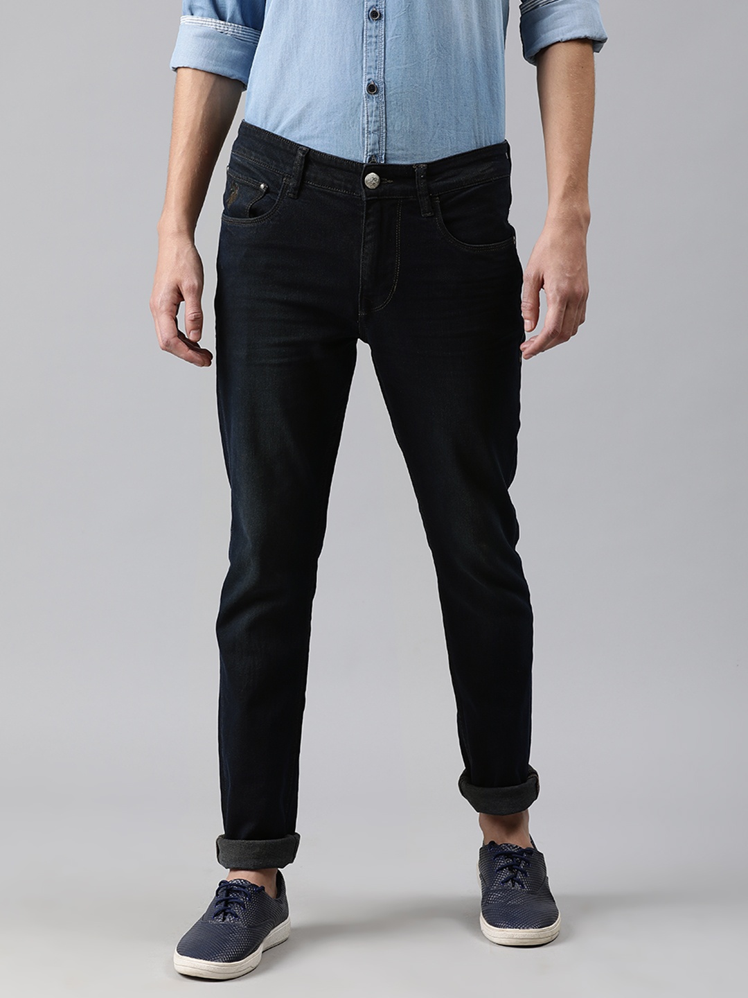 

U.S. Polo Assn. Denim Co. Men Blue Regallo Skinny Mid-Rise Clean Look Stretchable Jeans
