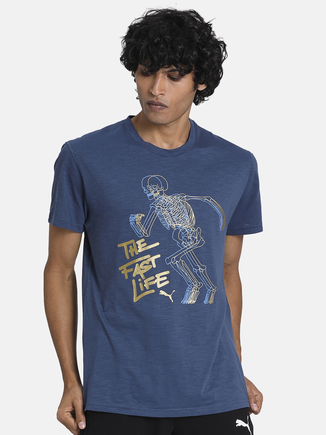 

Puma Men Blue Graphic Training Tee