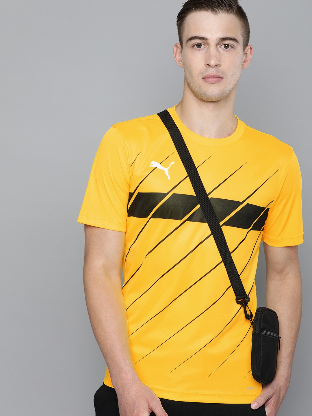 

Puma Men Yellow ftblPLAY dryCell Technology Printed Round Neck FootballT-shirt