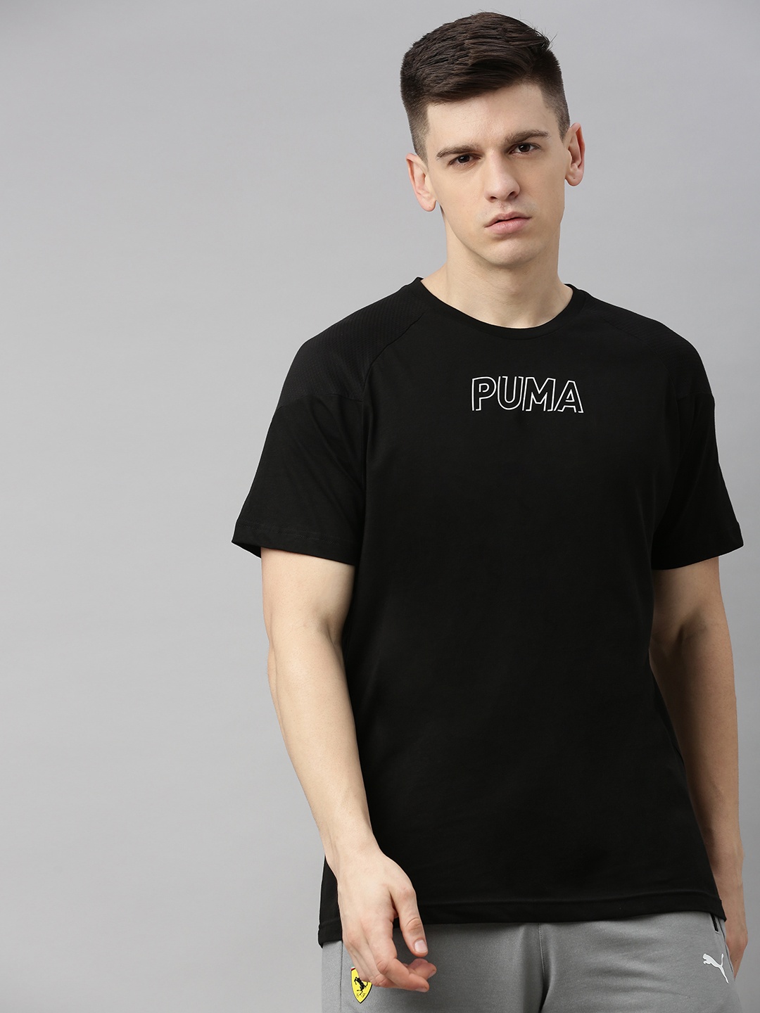 

Puma Men Black Printed MODERN SPORTS Advanced Round Neck T-shirt