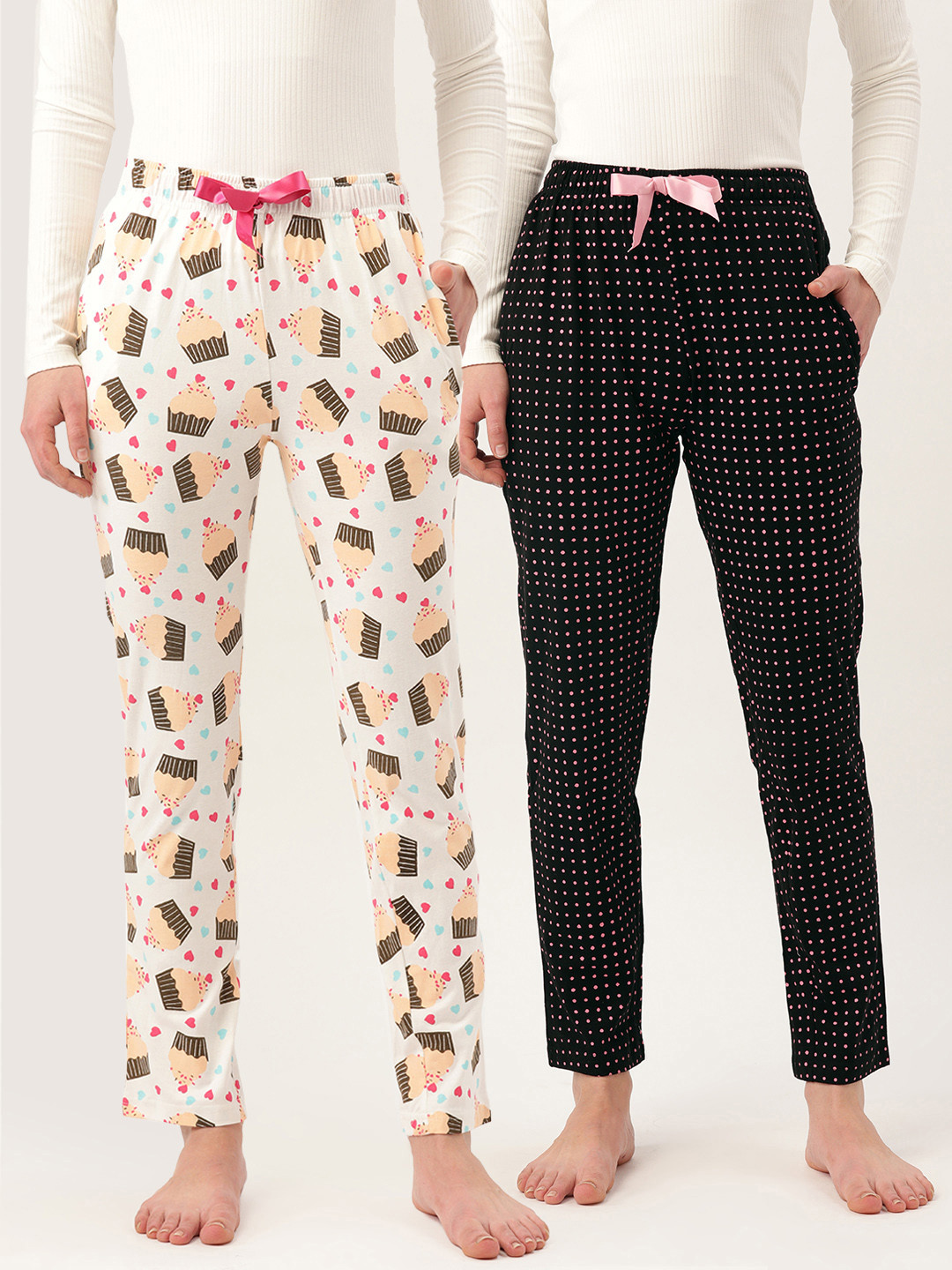 

Nite Flite Women Pack Of 2 Lounge Pants, Off white