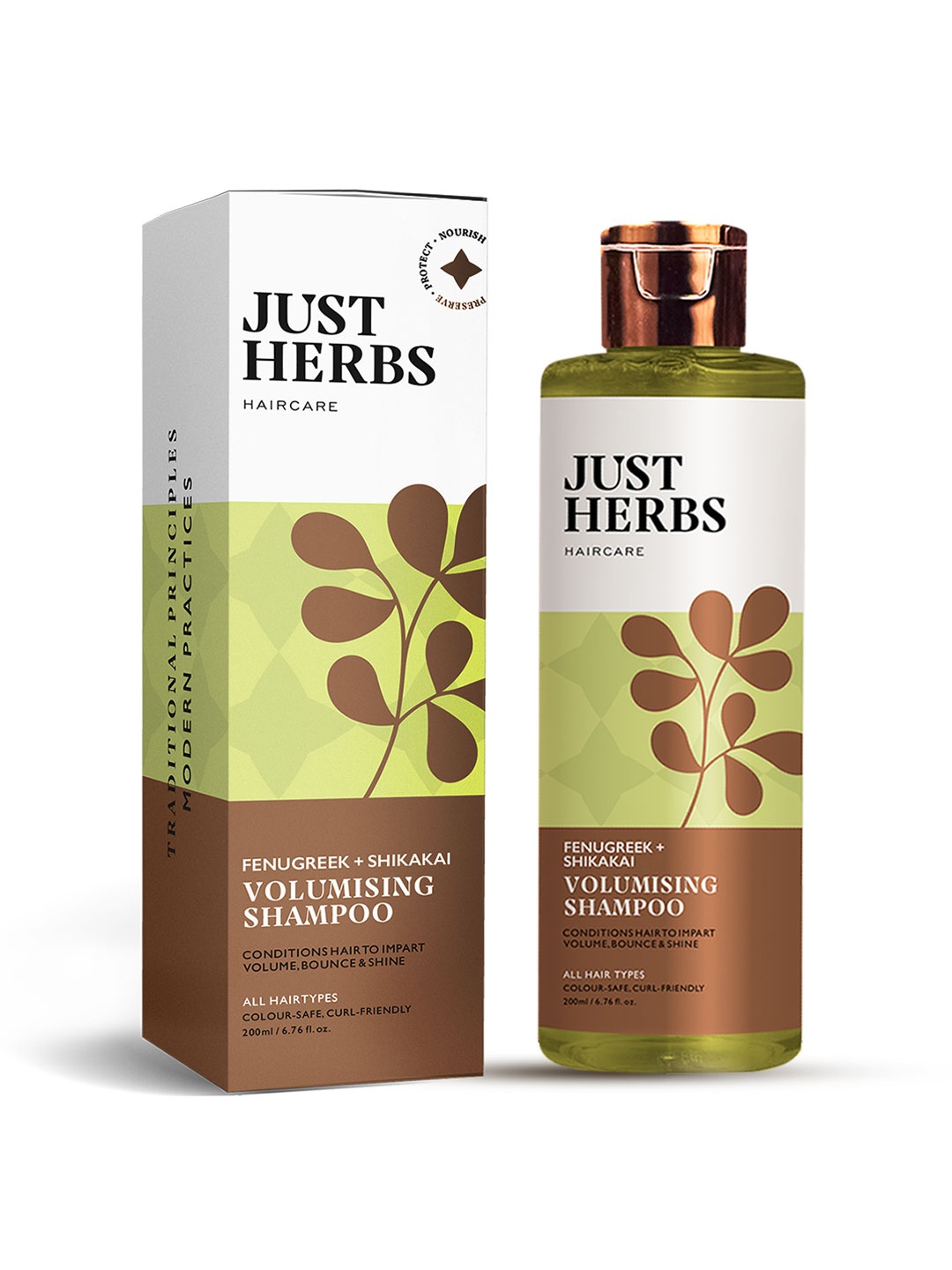 

Just Herbs Unisex Lush Methi Shikakai Volumising Shampoo For Hair Growth 200ml, Na