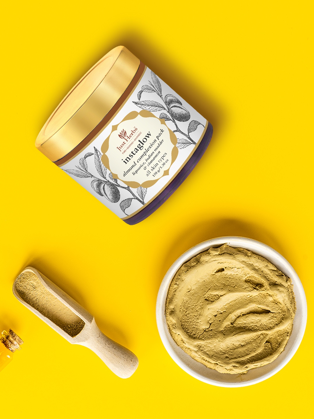 

Just Herbs Instaglow Glow Clay Face Mask Face Pack 150 g, Na