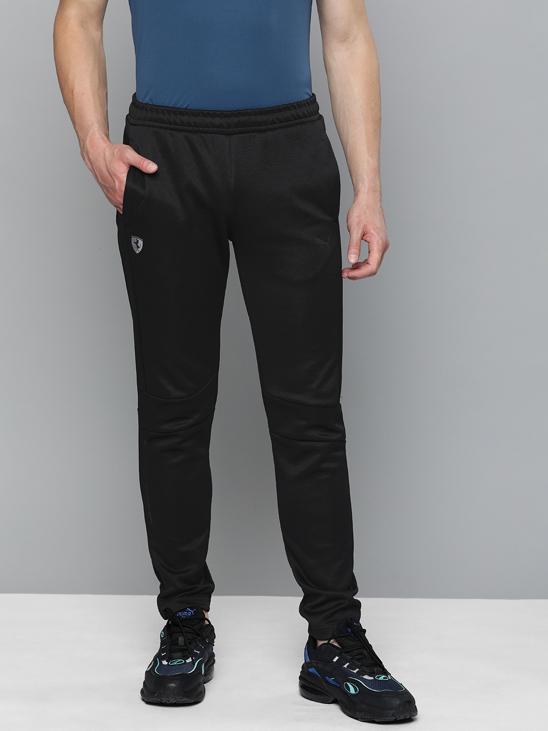 

PUMA Motorsport Men Black Slim Fit Solid Ferrari MSP Track Pants