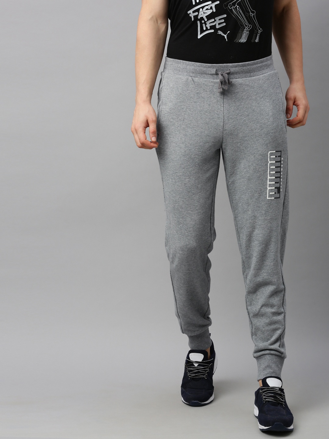 

Puma Men Grey Solid RBR Regular Fit Joggers