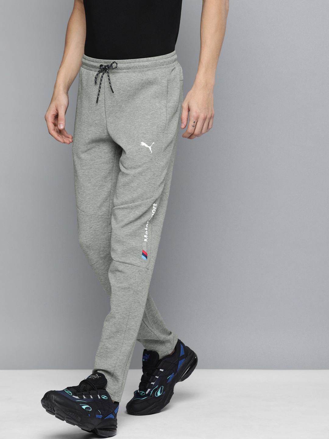 

PUMA Motorsport Men Grey Melange Solid BMW MMS Slim Fit Motorsports Joggers