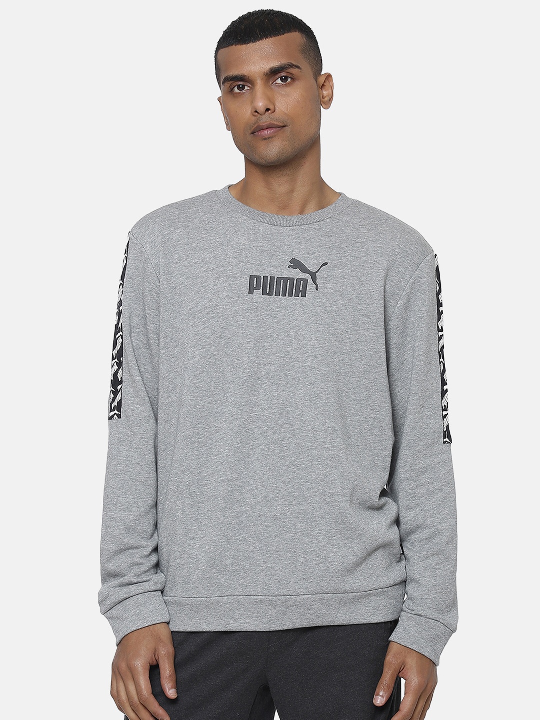 

Puma Men Grey Printed Sweatshirt
