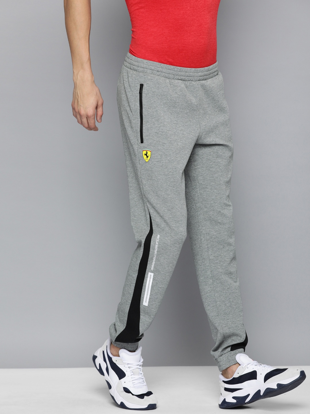 

PUMA Motorsport Men Grey Melange Solid Ferrari SF Sweat Joggers