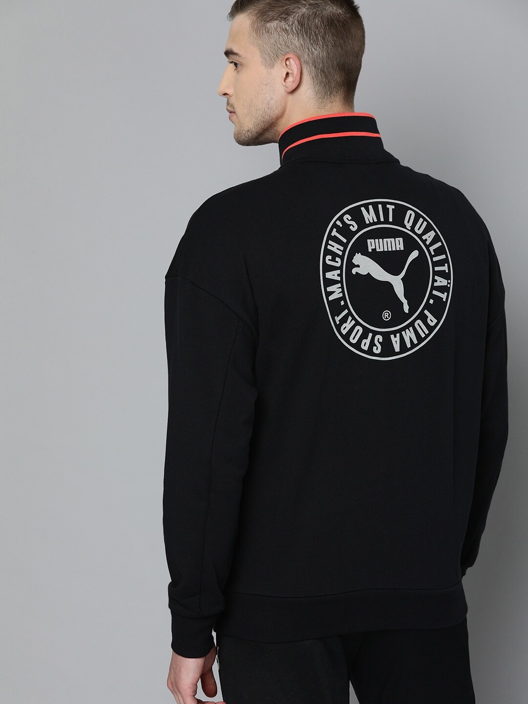 

Puma Men Black Printed TFS Lightweight Sporty Jacket