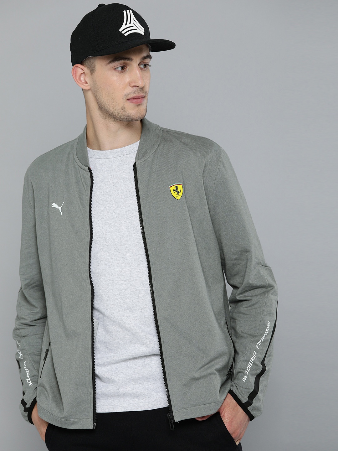 

PUMA Motorsport Men Grey Solid SF LW Track Sweatshirt