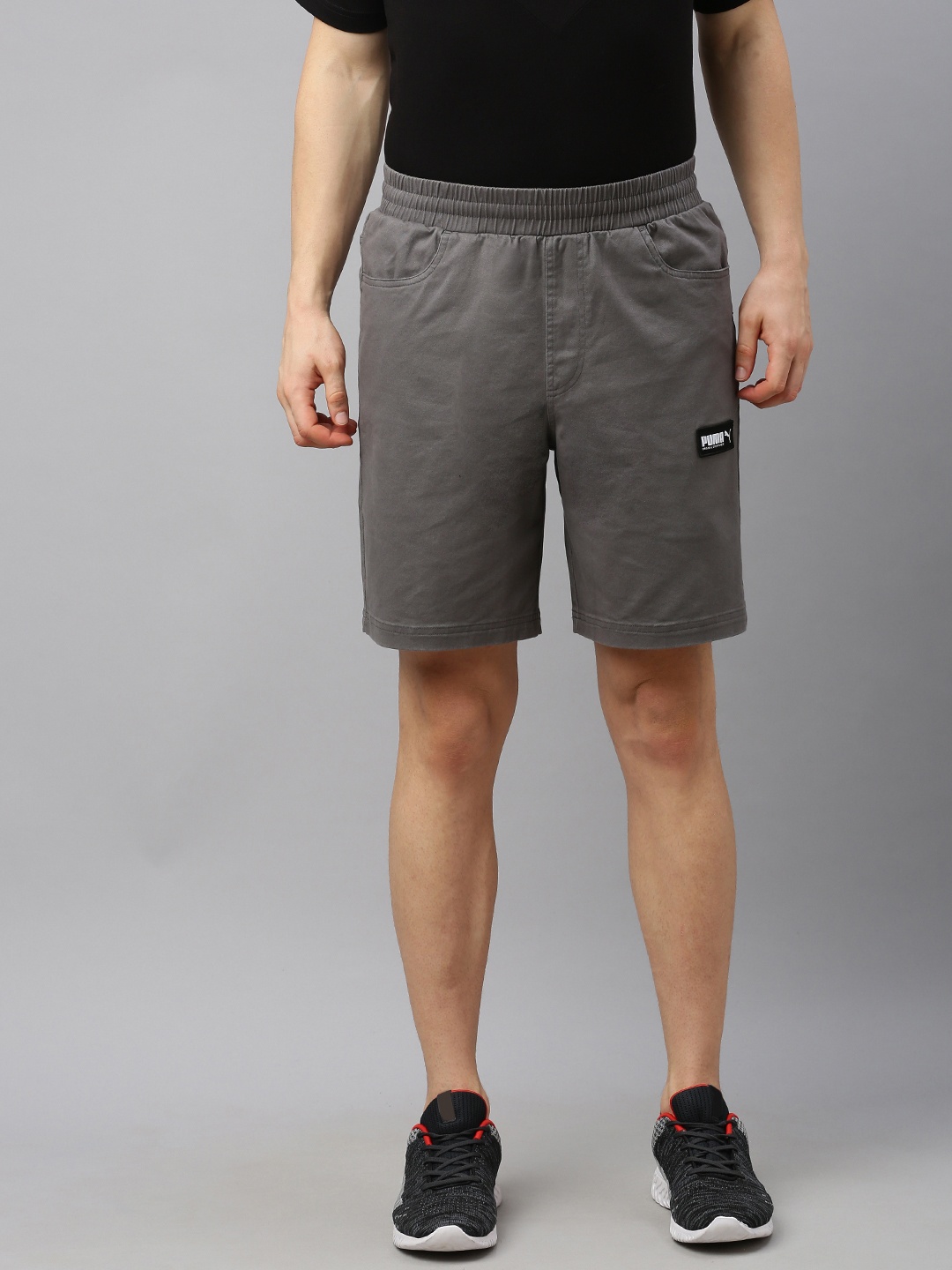 

Puma Men Charcoal Grey Solid FUSION Regular Fit Sports Shorts