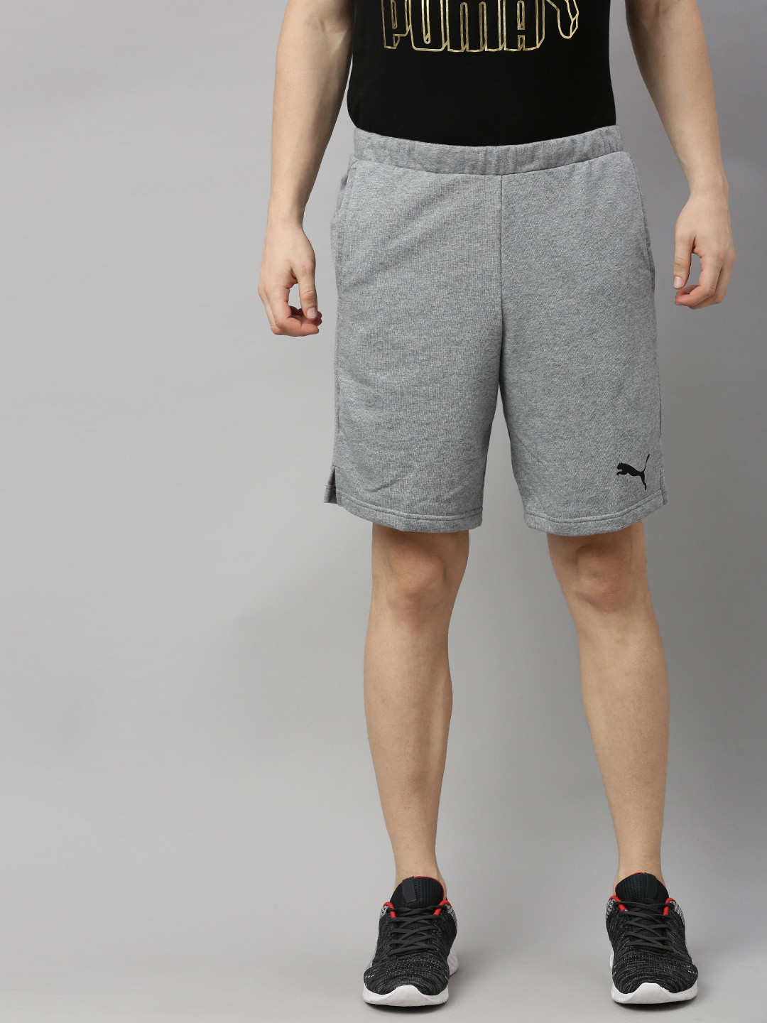 

Puma Men Grey Solid Regular Fit Active Sports Shorts