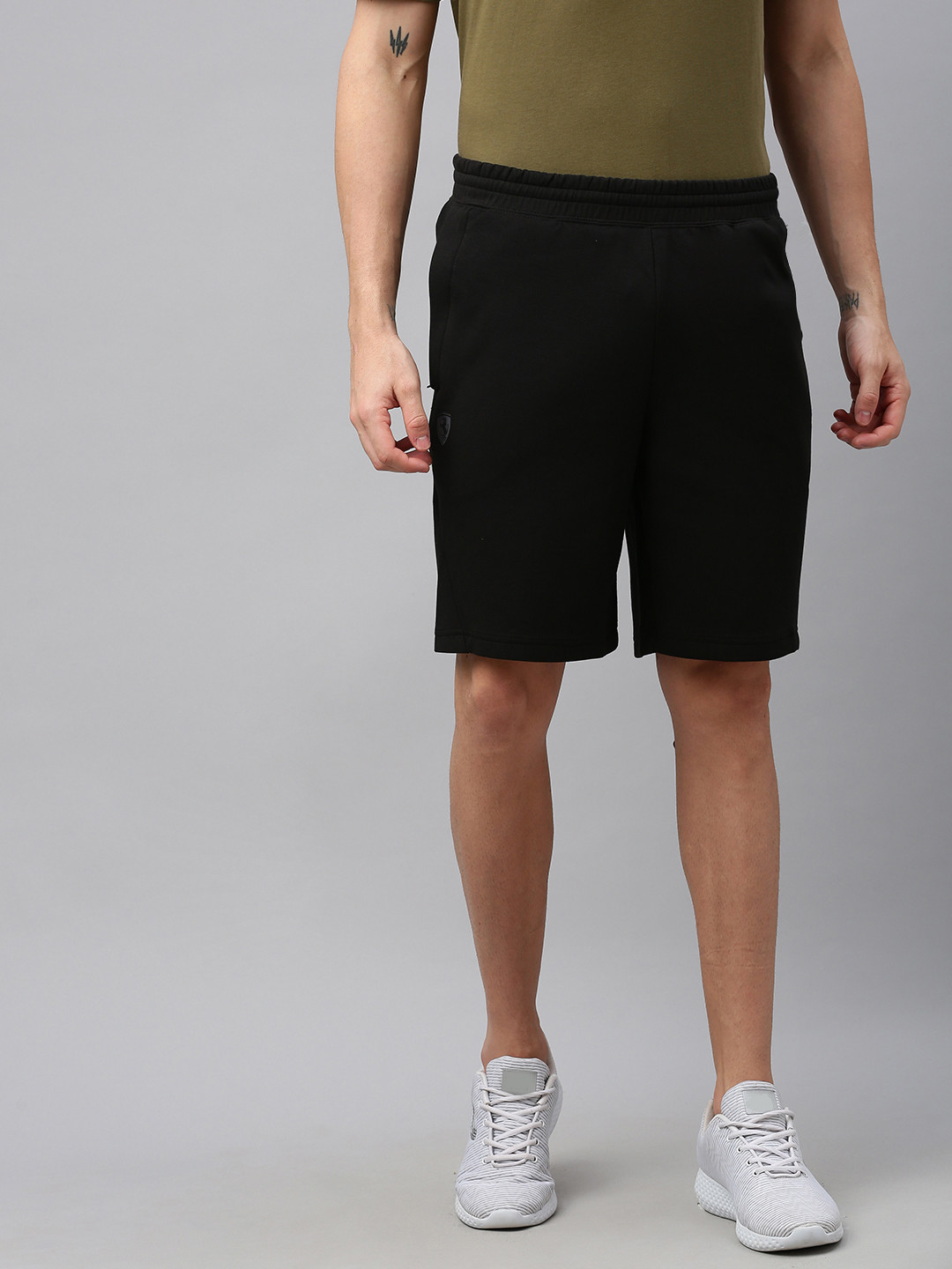 

PUMA Motorsport Men Black Solid Ferrari Motorsports Shorts
