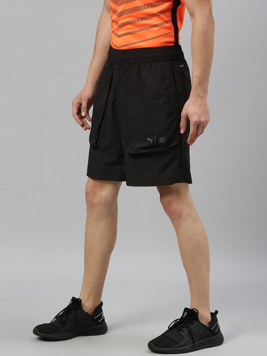 

Puma Men Black Solid Regular Fit Sports Sustainable Shorts