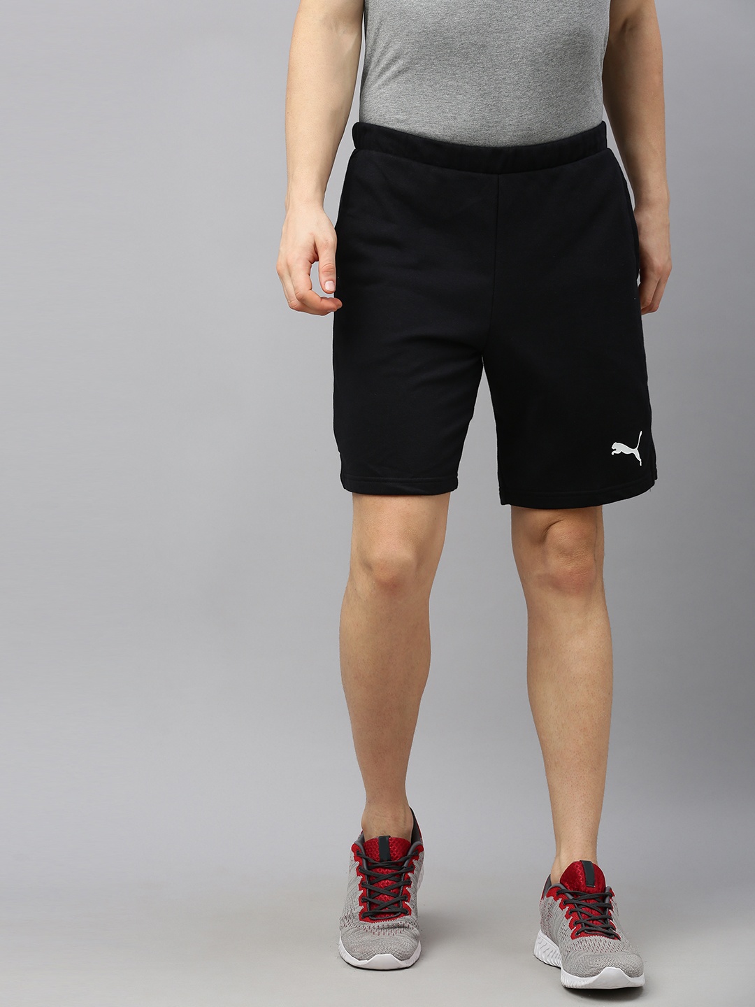 

Puma Men Black Solid Regular Fit ACTIVE Graphic dryCELL Regular Shorts