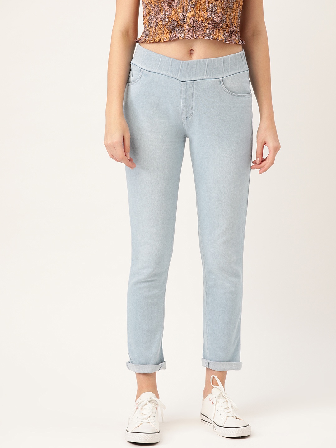 

urSense Women Blue Slim Fit Solid Jeggings