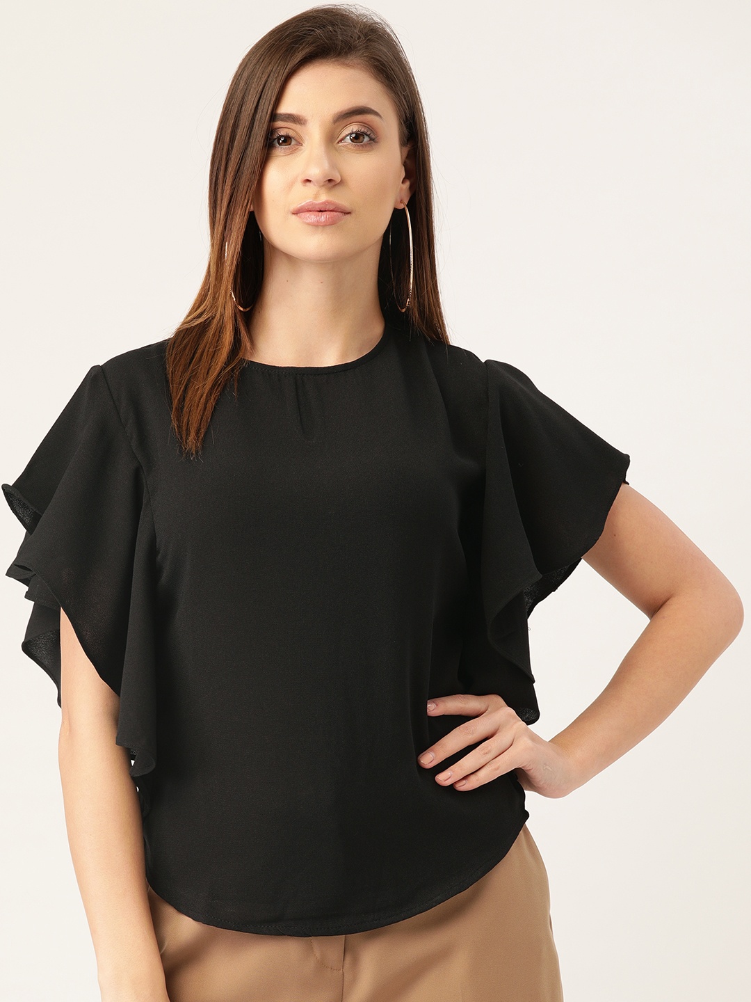 

urSense Women Black Solid Top