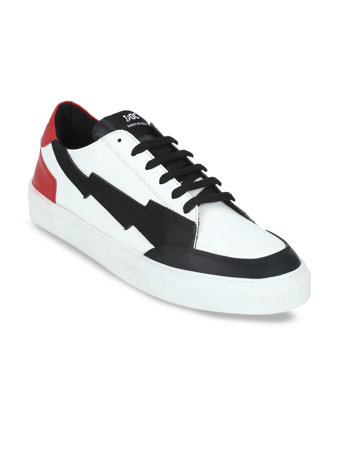 

Doc Martin Men White & Black Colourblocked Sneakers