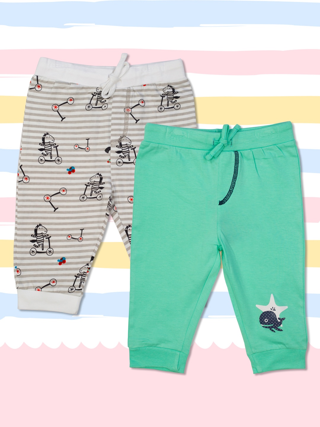 

MeeMee Infant Boys Pack of 2 Joggers, Multi