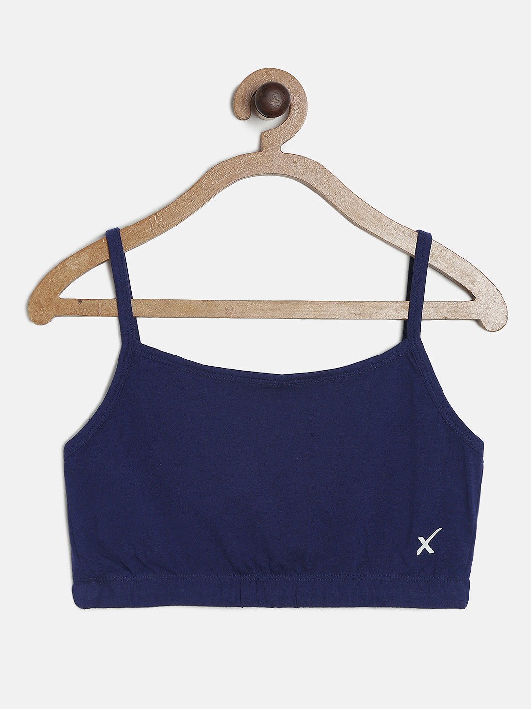 HRX by Hrithik Roshan Girls Blue Solid Medium Support Comfort Stretch Active Sports Bra, Navy blue