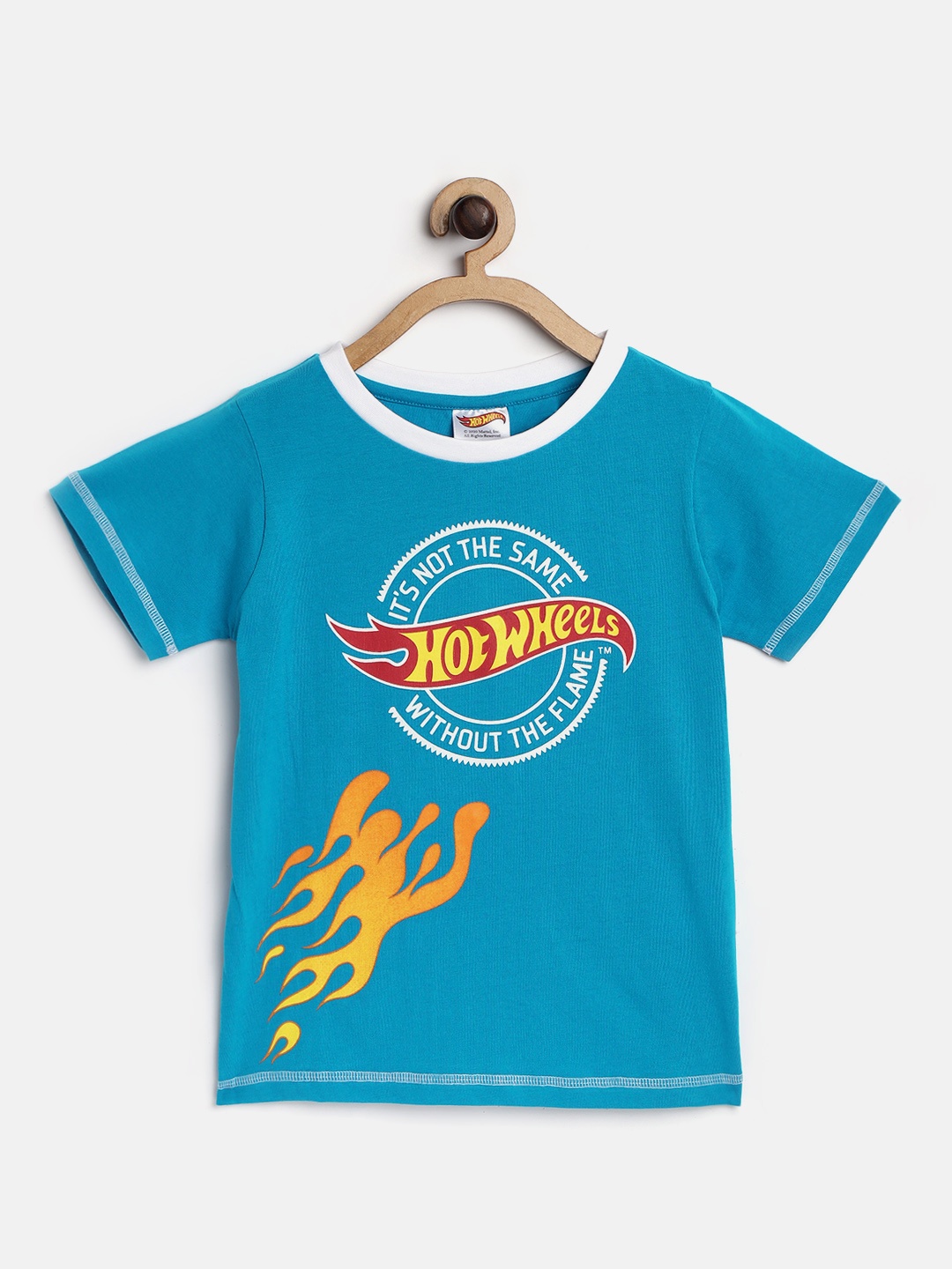 

toothless Boys Blue & Orange Hot wheels Printed T-shirt