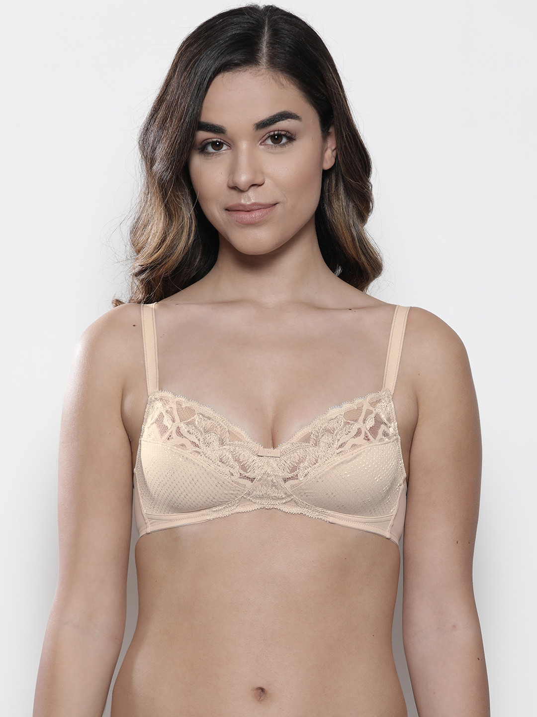 

Marks & Spencer Beige Self Design Non-Wired Non Padded Everyday Bra T337005