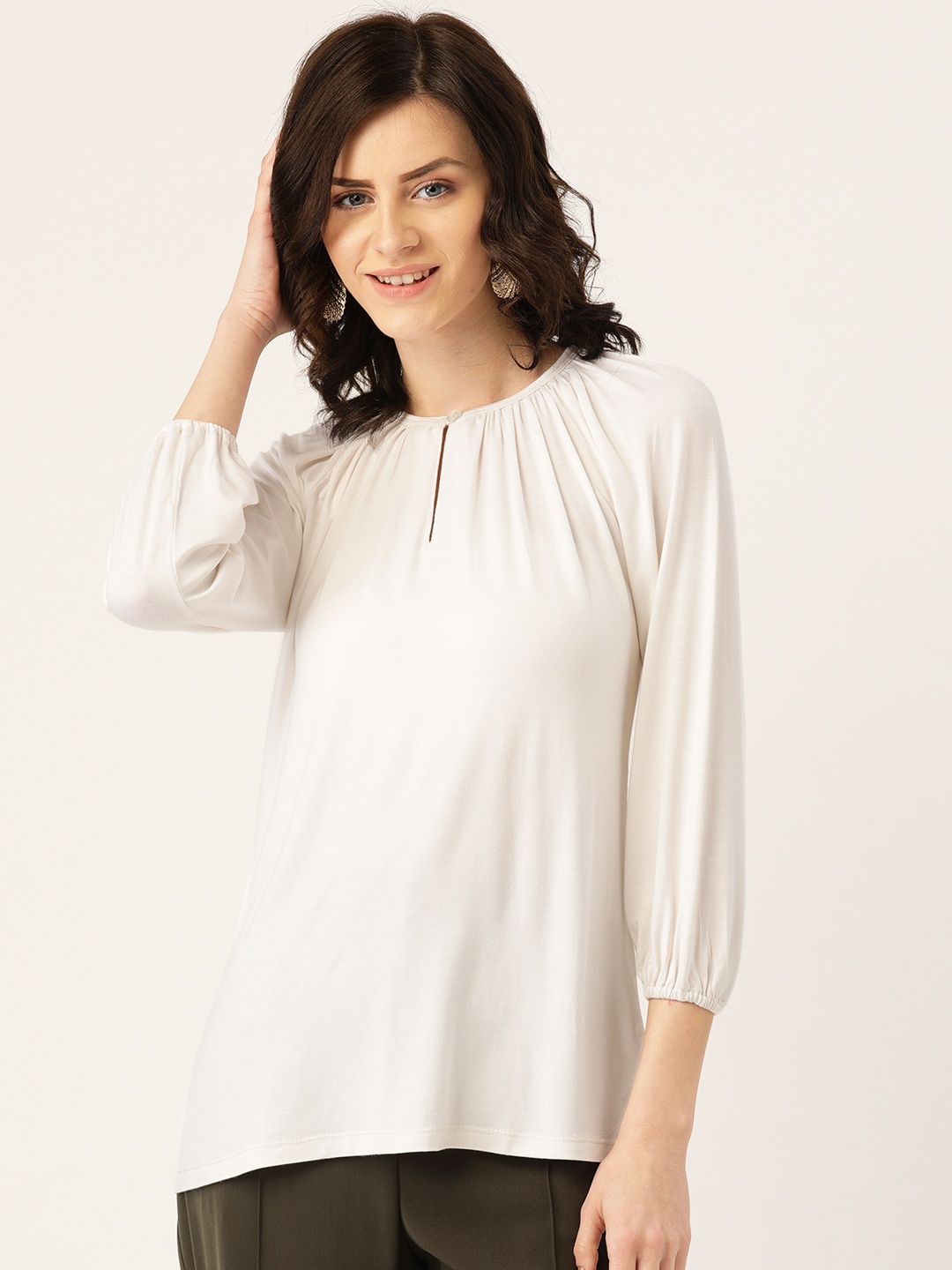 

Rute Women White Solid Top