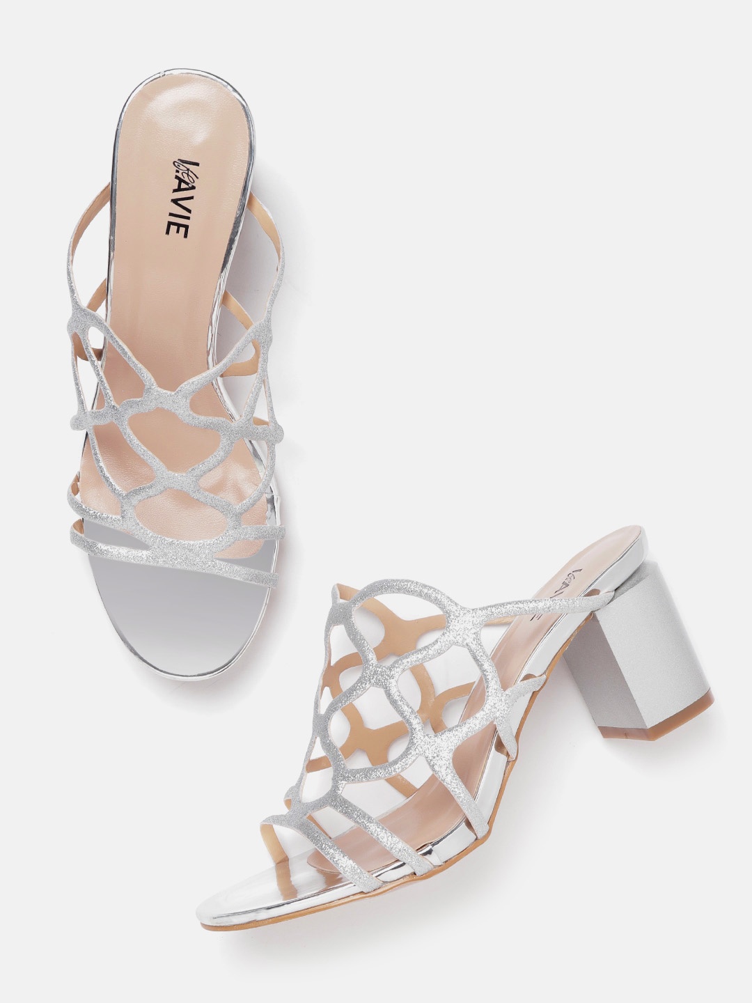 

Lavie Women Silver-Toned Shimmer Heels