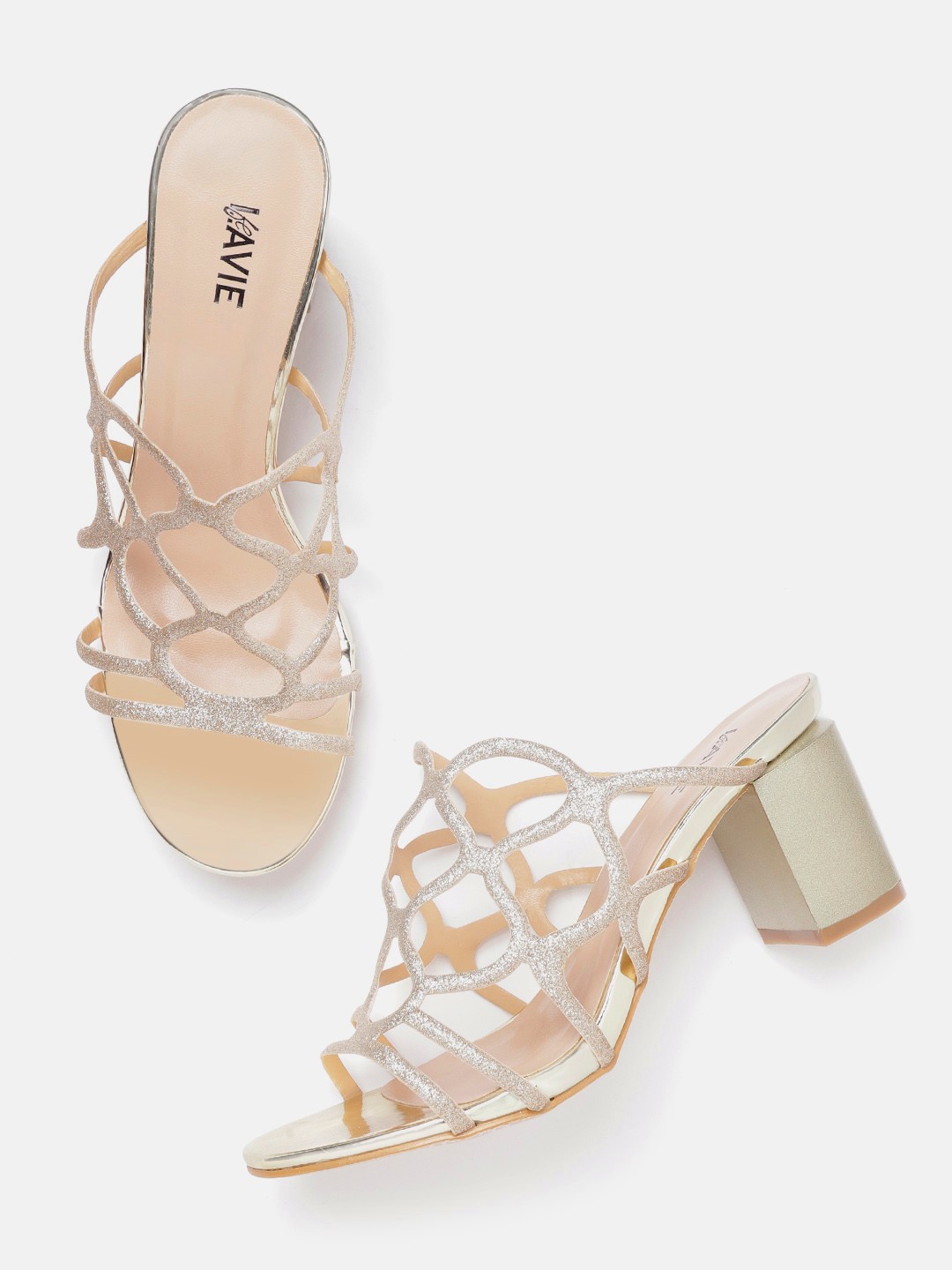 

Lavie Women Gold-Toned Shimmer Heels
