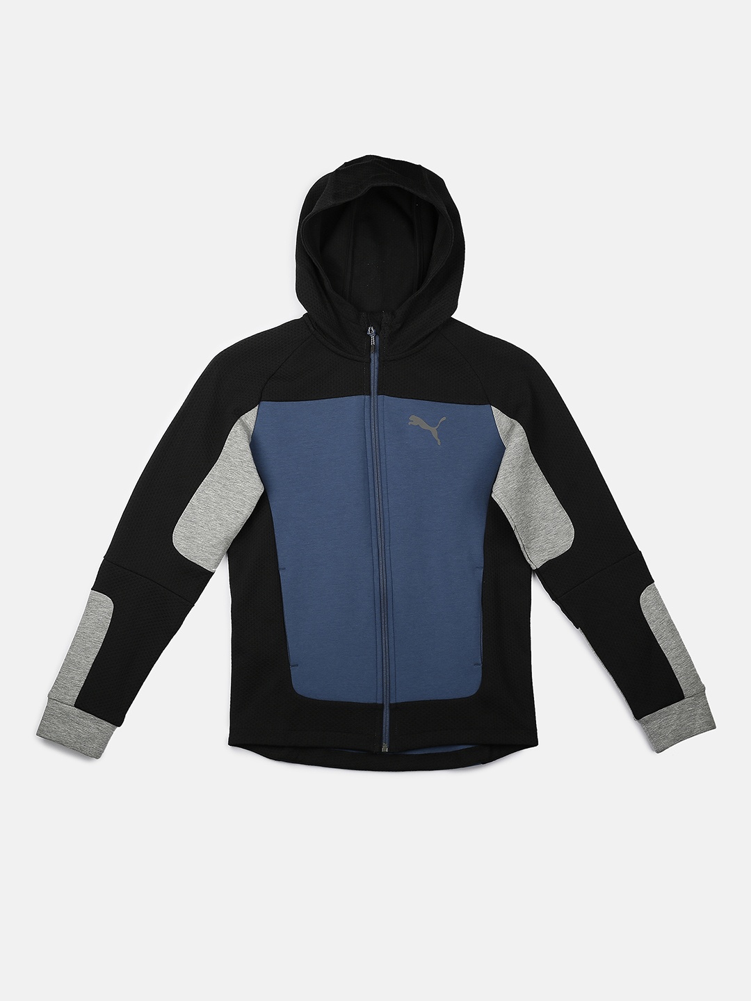 

Puma Boys Blue & Black Colourblocked Sporty Jacket