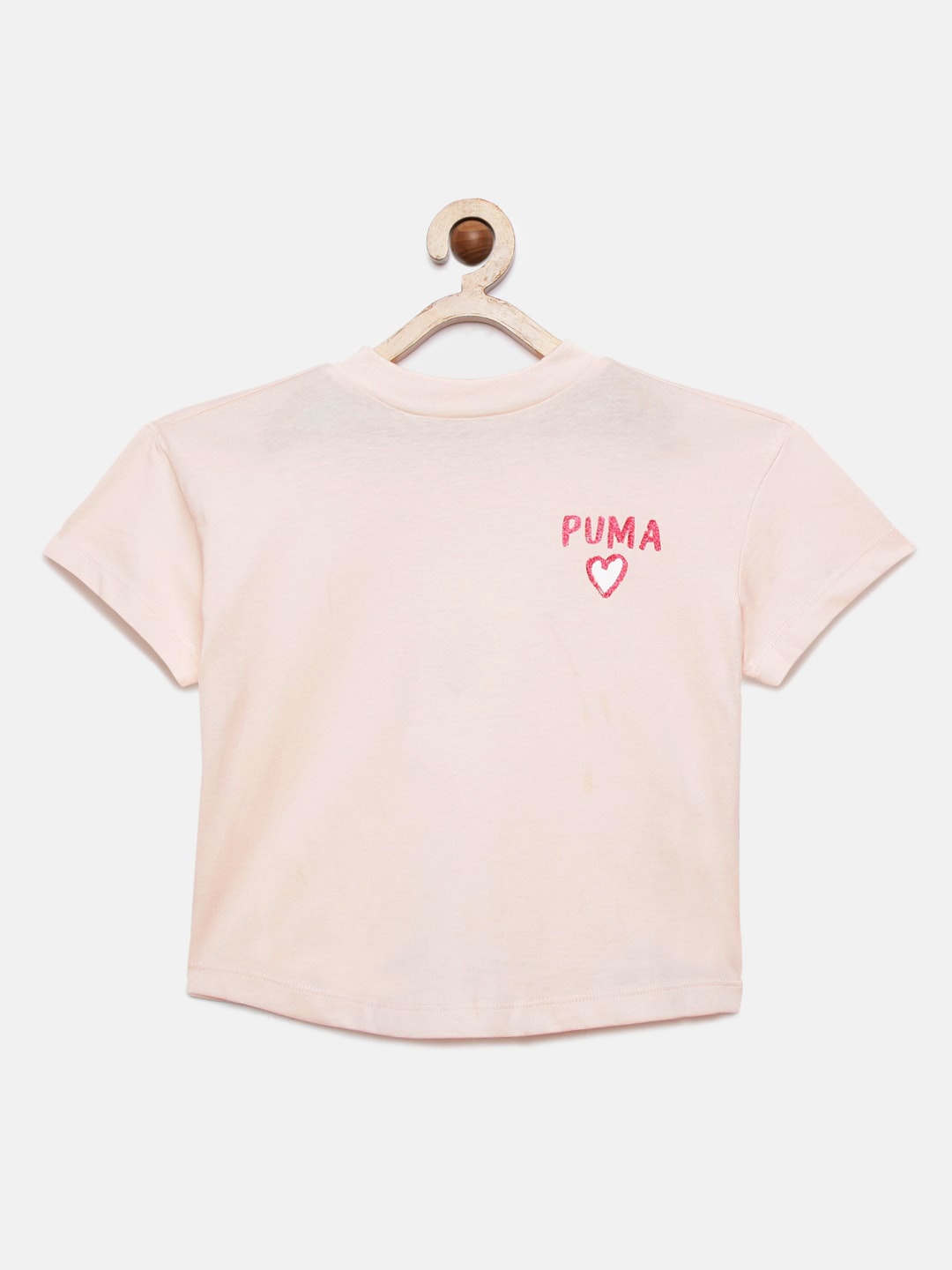 

Puma Girls Pink Solid Round Neck T-shirt