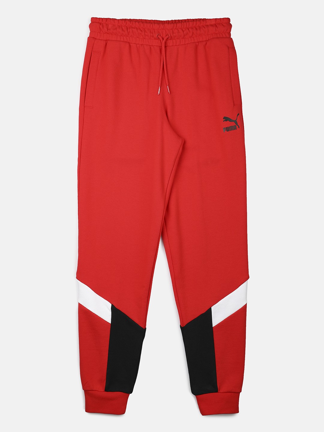 

Puma Men Red & Black Colourblocked Joggers