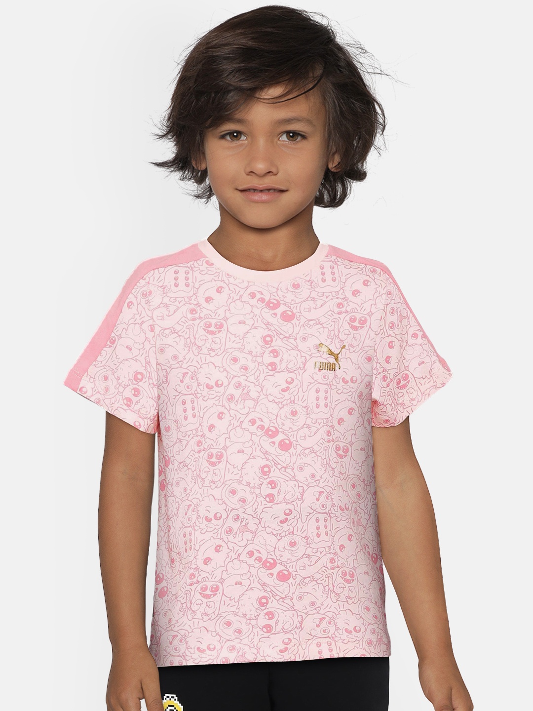 

Puma Boys Pink Printed T-shirt