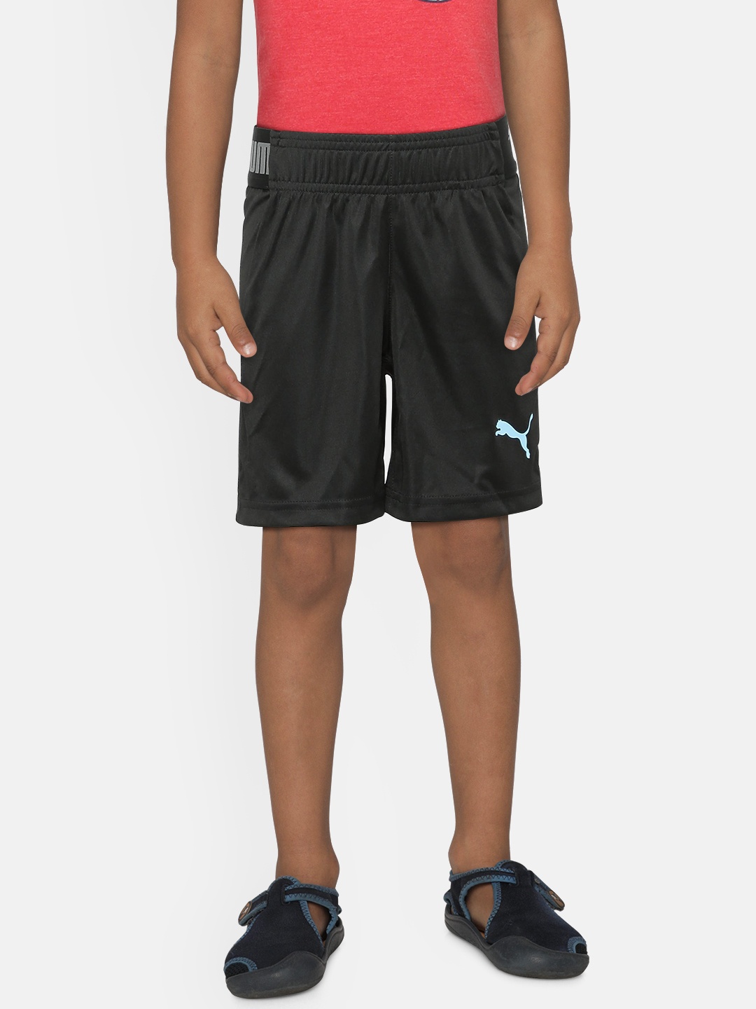 

Puma Boys Black Solid Regular Fit Sports Shorts