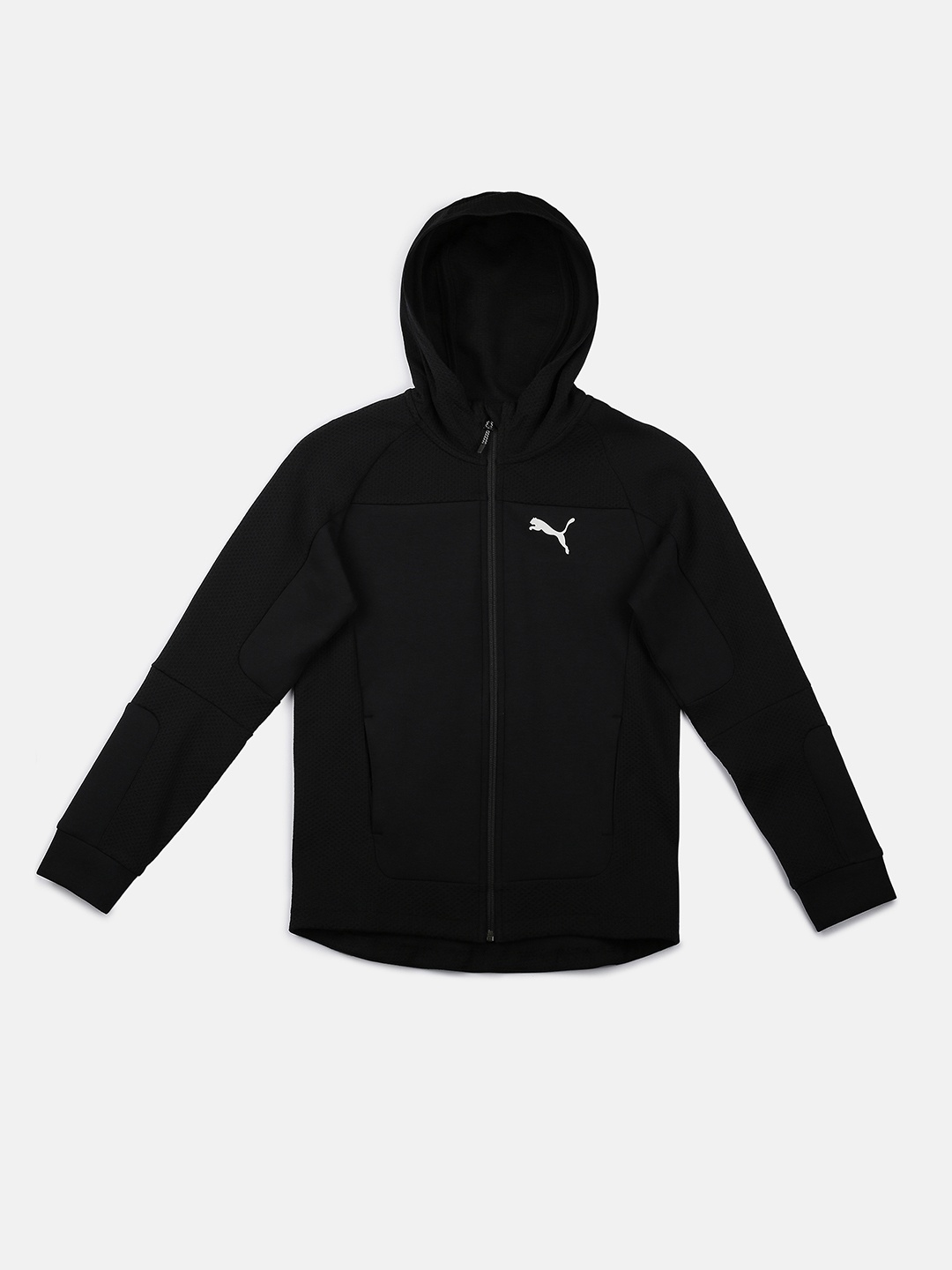 

Puma Men Black Solid Evostripe Hooded Jacket