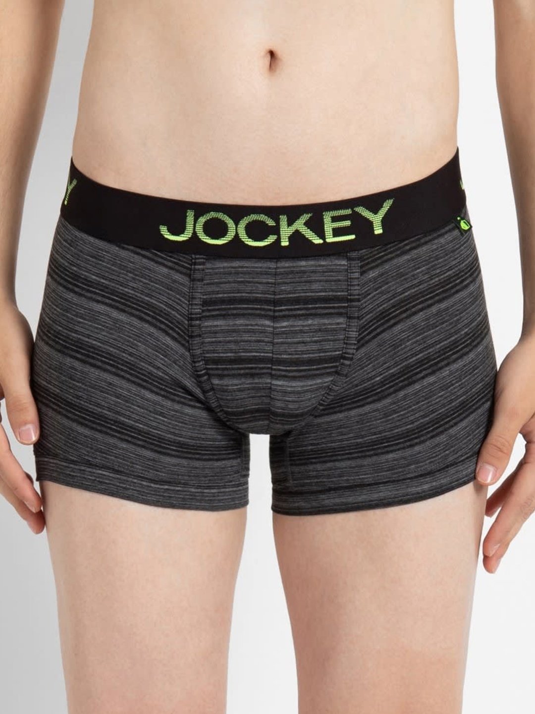 

Jockey Men Black and Grey Striped Briefs