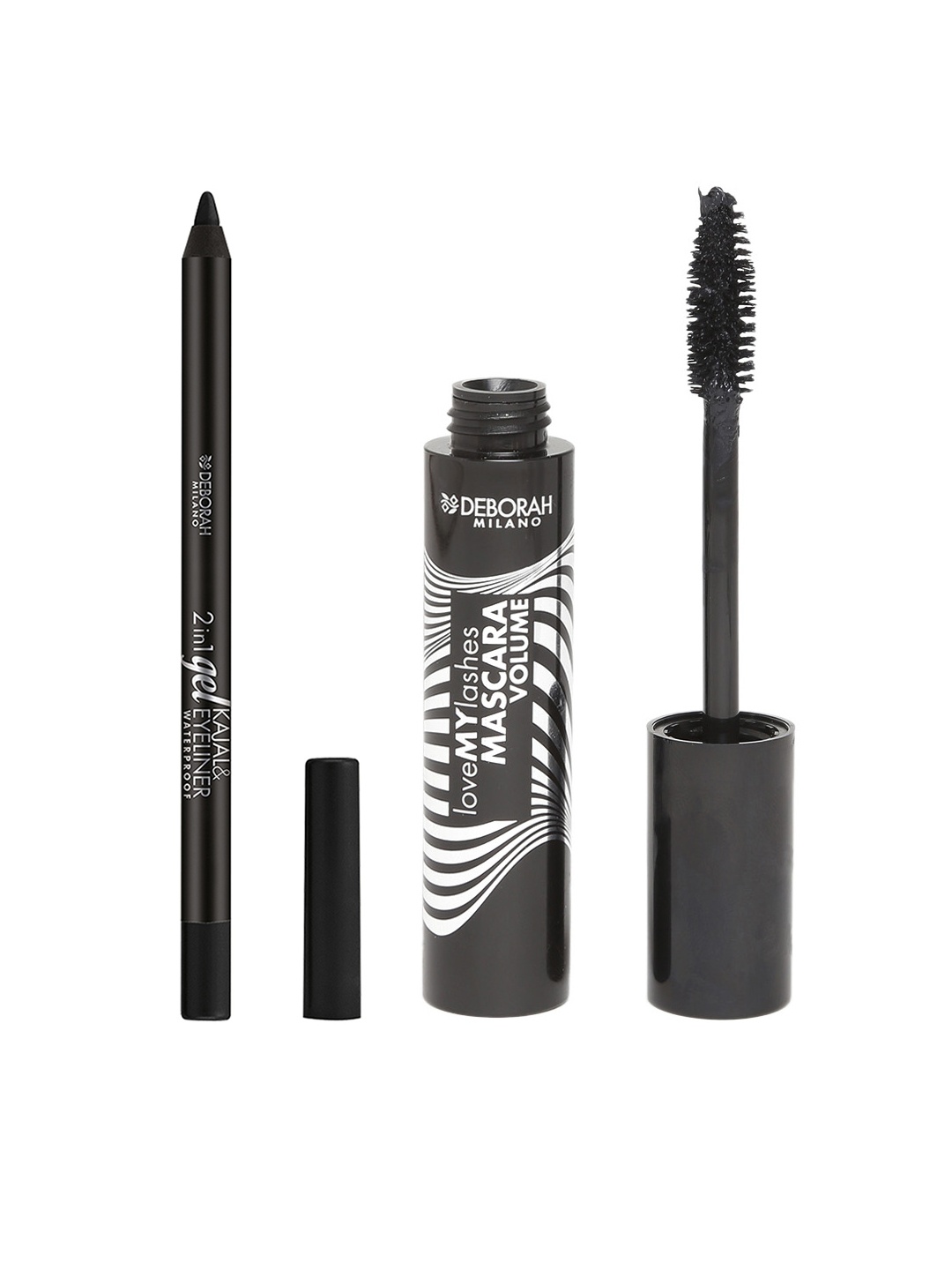 

Deborah Set Of 2 in 1 Kajal and Eyeliner Pencil & Mascara, Black