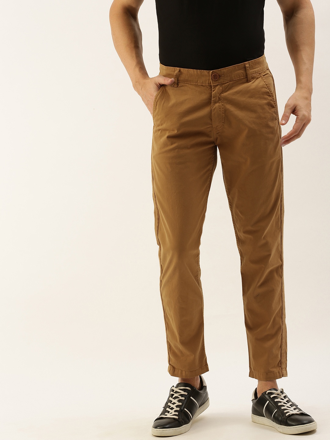 

Moda Rapido Men Mustard Regular Fit Solid Chinos