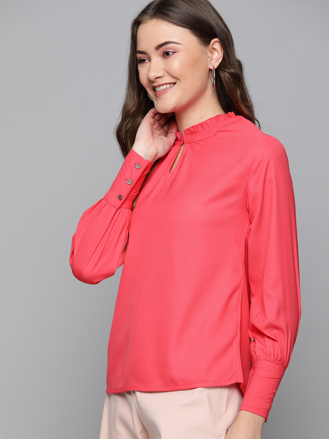 

HERE&NOW Women Pink Solid Top