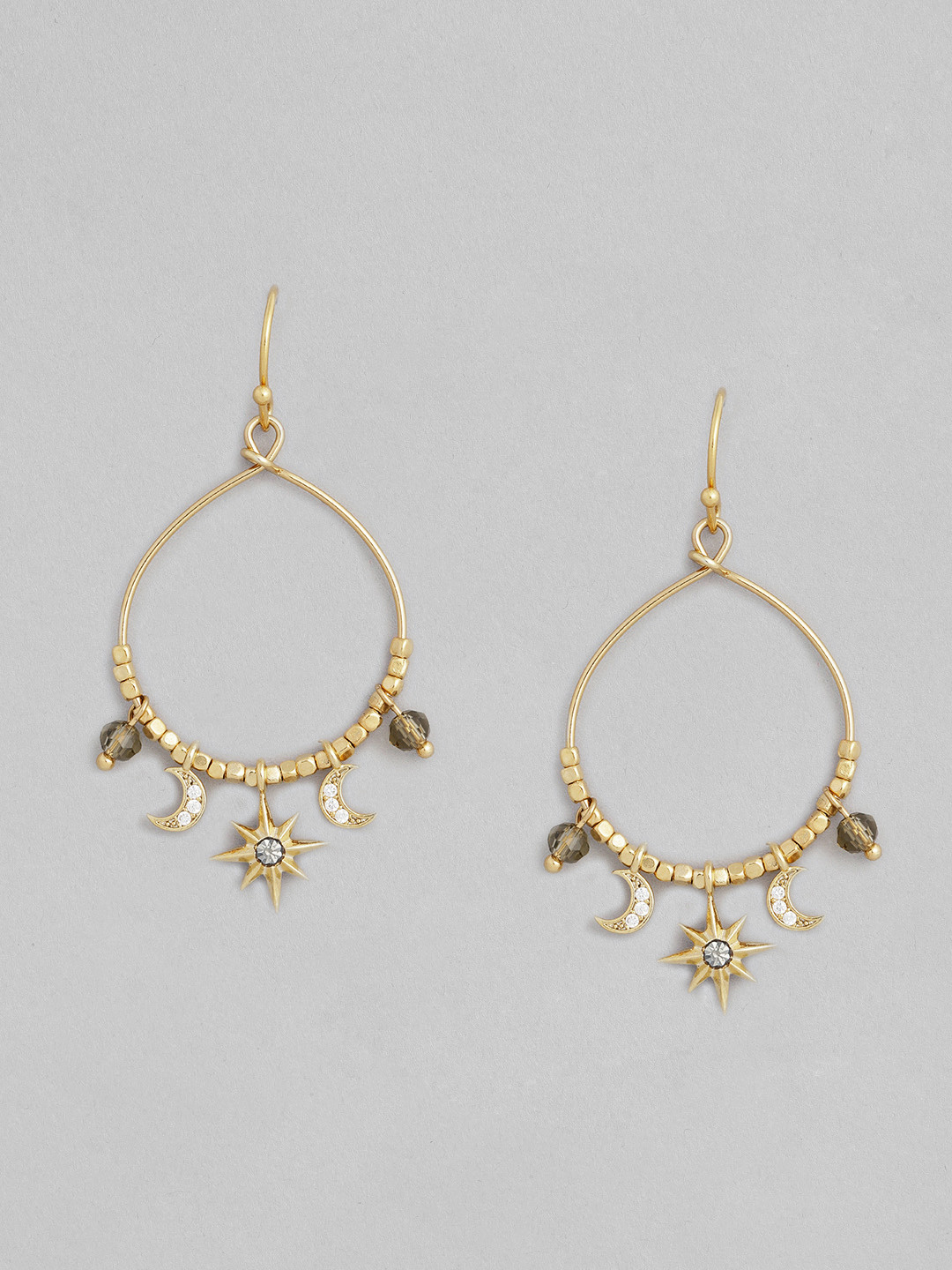 

Accessorize Gold-Plated Swarovski Crystal Studded Circular Drop Earrings