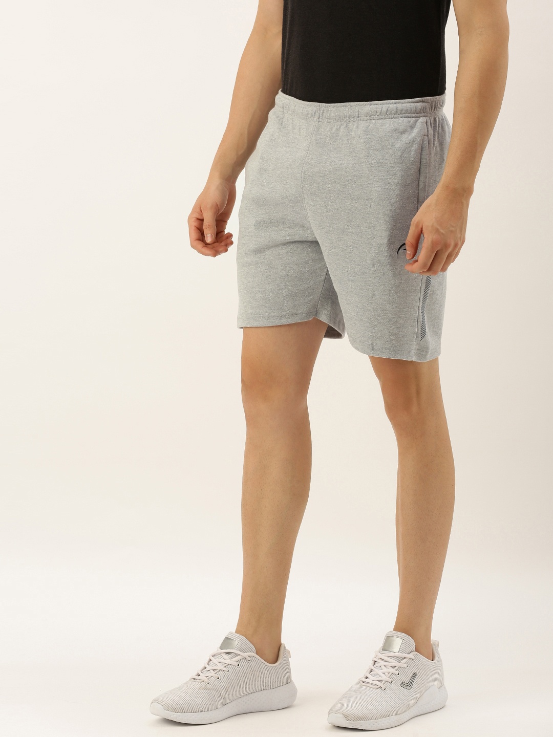 

Proline Active Men Grey Melange Solid Regular Fit Regular Shorts