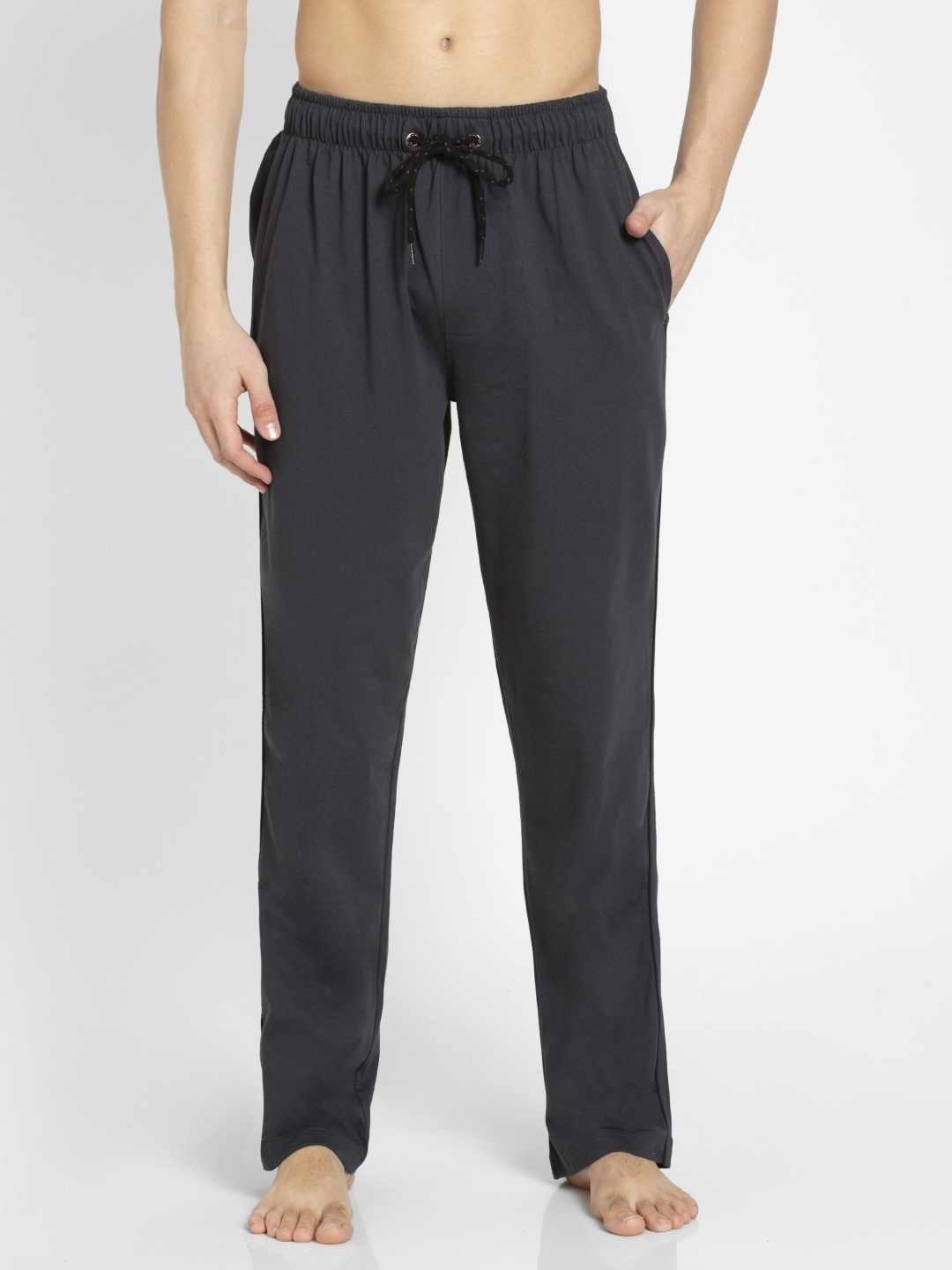 

Jockey Men Charcoal Grey Solid Lounge Pants