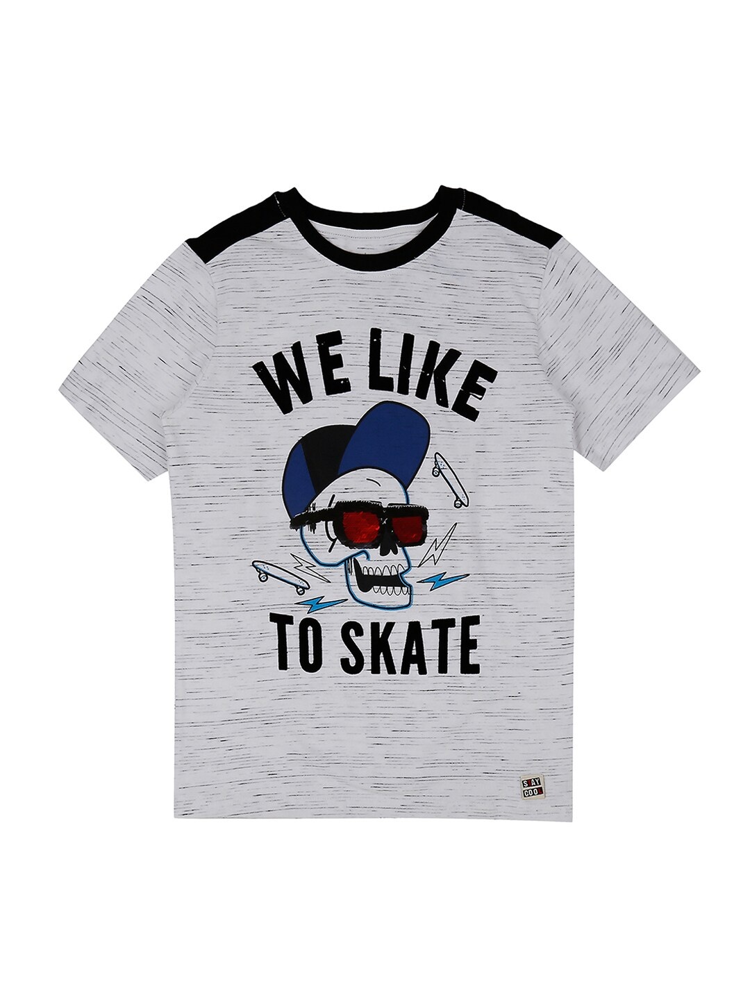 

Pantaloons Junior Boys Grey Printed Round Neck T-shirt