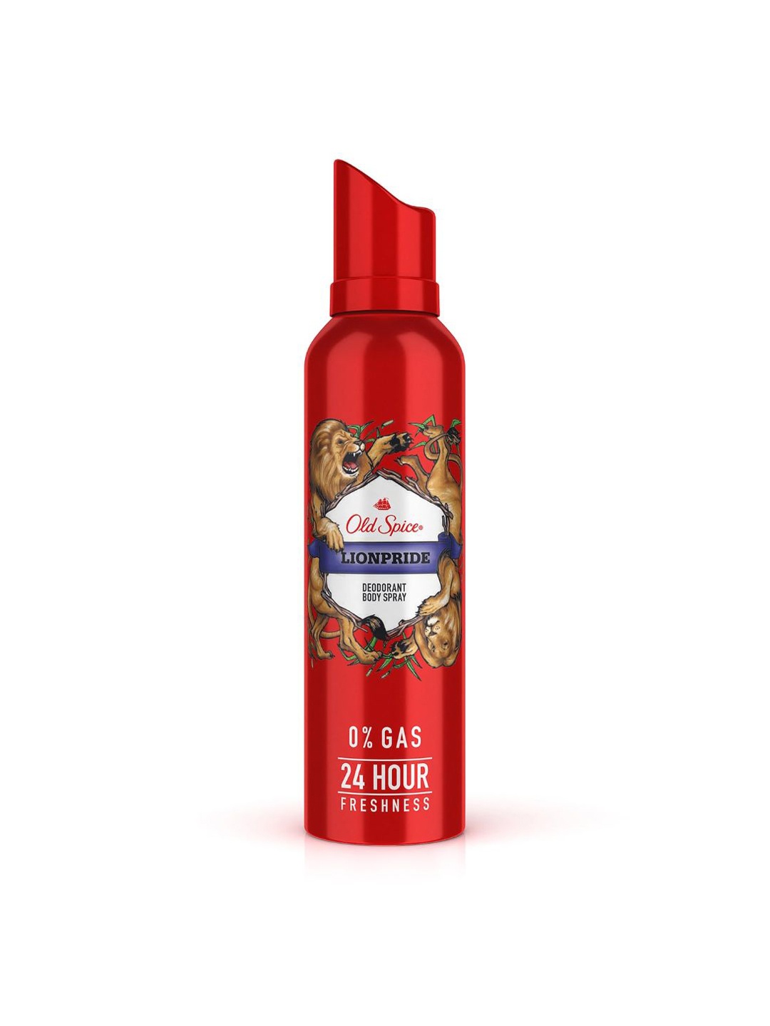 

Old Spice Lionpride 0% Gas 24 Hour Freshness Deodorant Body Spray 140 ml, Red