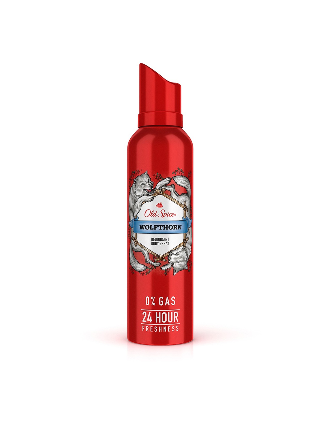 

Old Spice Wolfthorn 0% Gas 24 Hour Freshness Deodorant Body Spray 140 ml, Red
