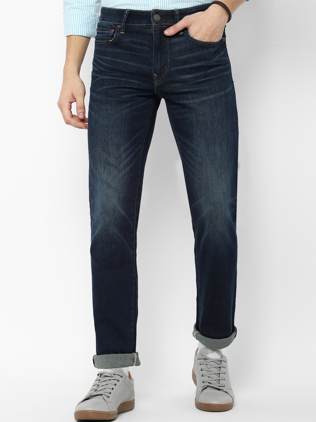 

AMERICAN EAGLE OUTFITTERS Men Blue Stretchable Jeans
