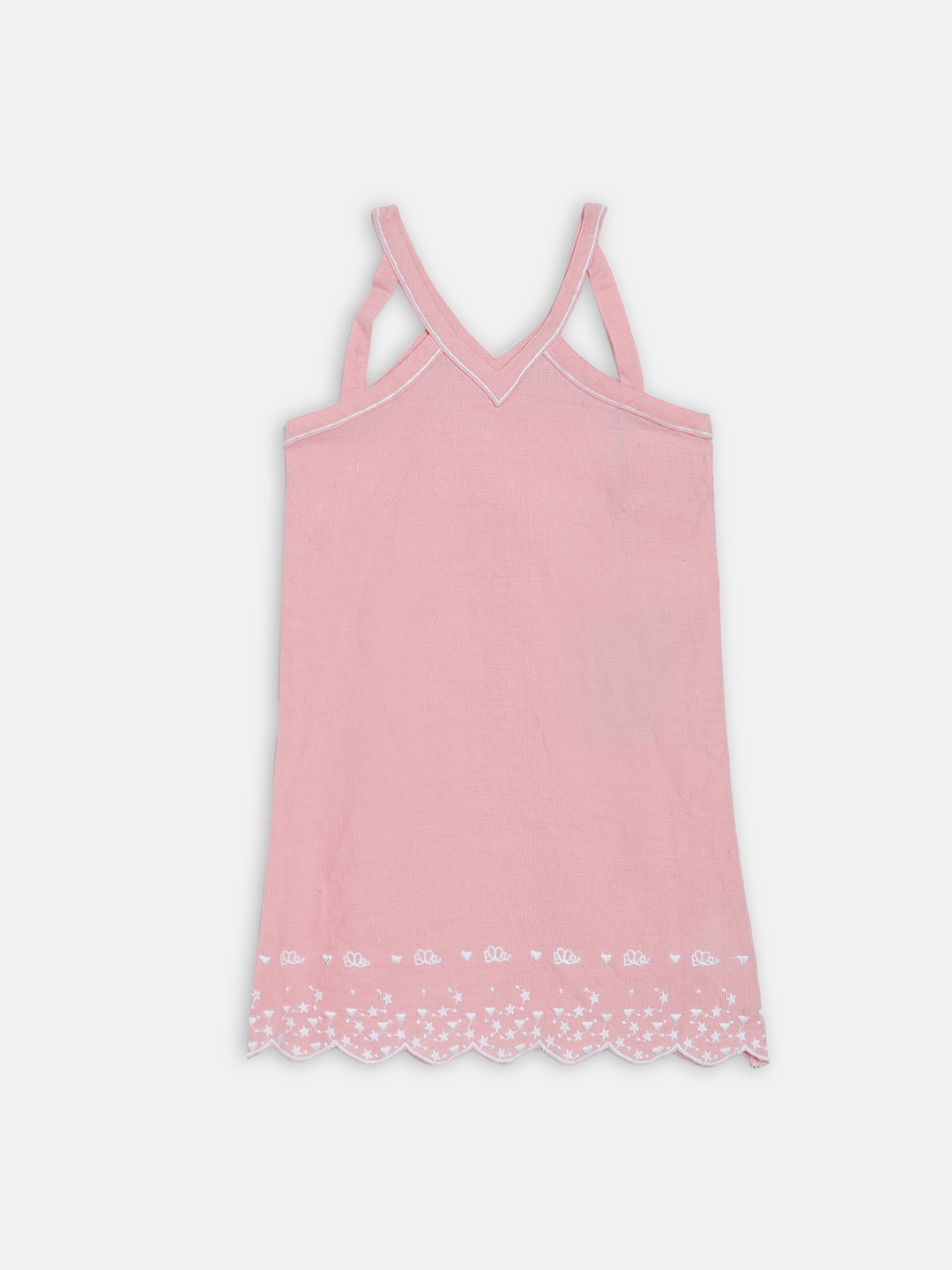 

ELLE Girls Pink Embroidered A-Line Dress