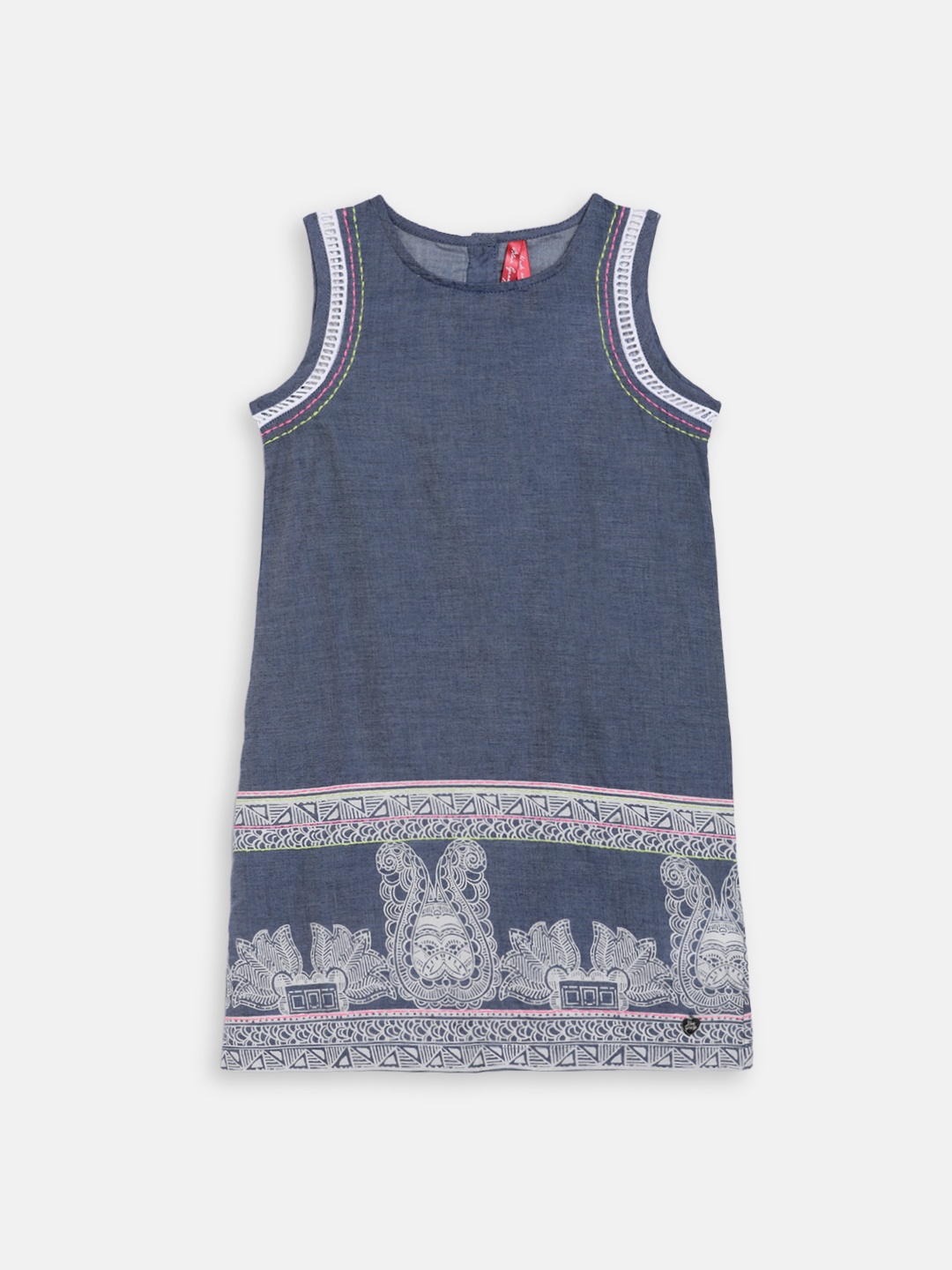 

Blue Giraffe Girls Navy Blue Printed Fit and Flare Dress