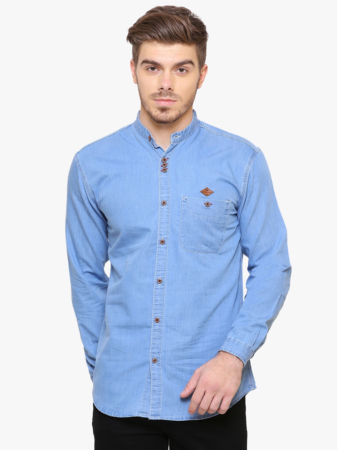 

Kuons Avenue Men Blue Smart Slim Fit Casual Shirt