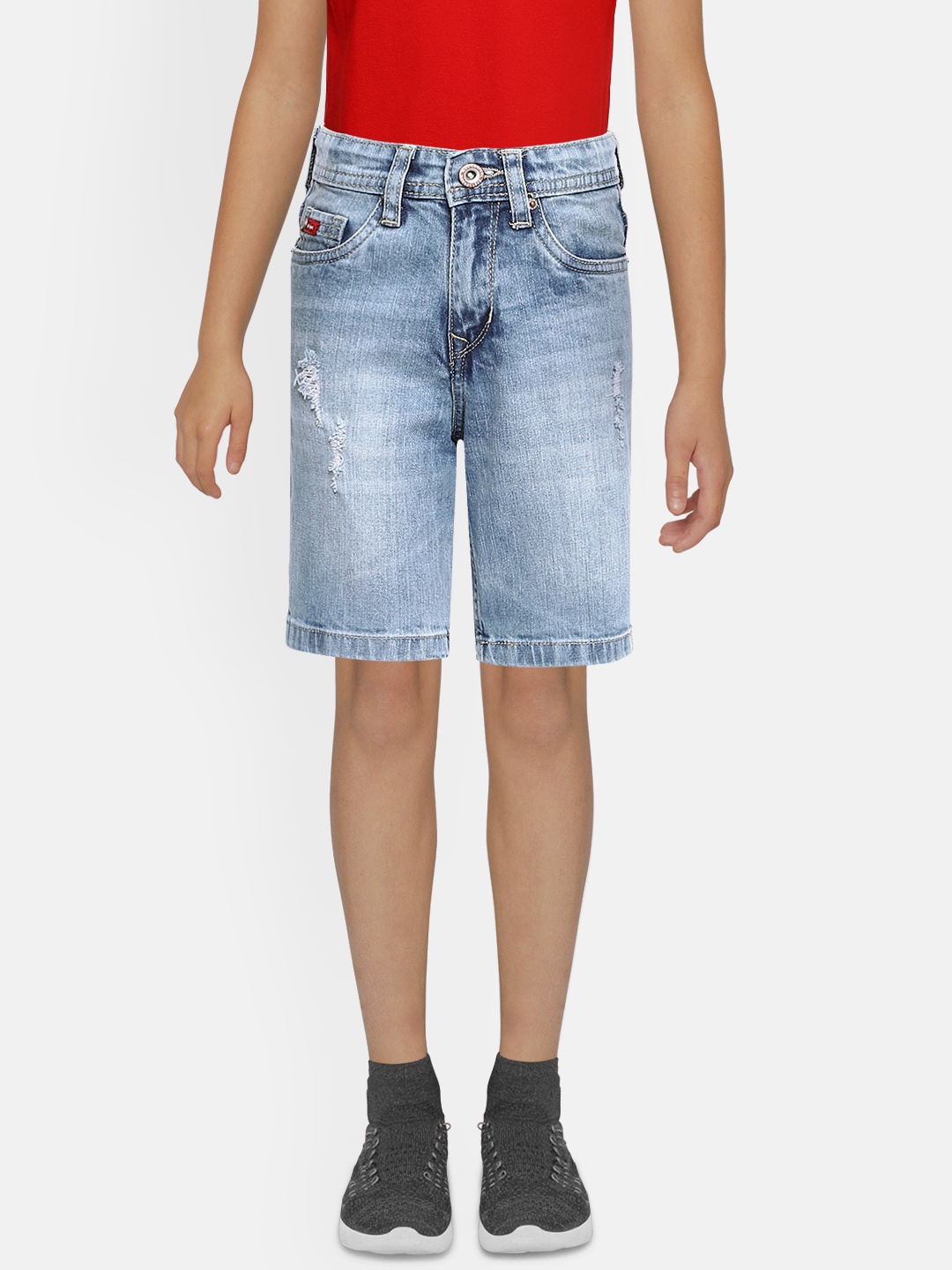 

Lee Cooper Boys Blue Mildly Distressed Stretchable Jeans